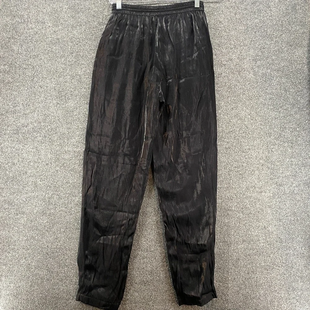 Jamie Sadock Pants Womens M Black Pull‎ On Tapered Joggers Athleisure 90s Golf